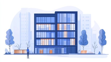 Modern Building Design in Urban Setting