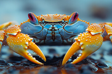 Azure and Amber, A Close Encounter with a Crustacean Marvel
