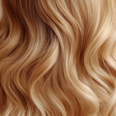 Fototapeta premium Blonde wavy hair, beauty, close-up