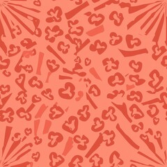 Funky coral pattern with abstract shapes for backgrounds, textiles, arts or web design