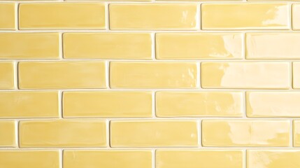 Obraz premium Pale Yellow Glossy Ceramic Tile Wall