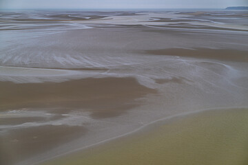 Low Tide in Front of Mont Saint-Michel, Brittany, France