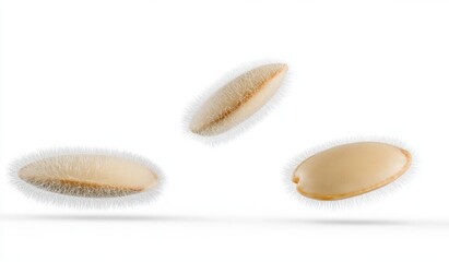 Close-up of Unique Seeds with Delicate Hair-like Structures Floating