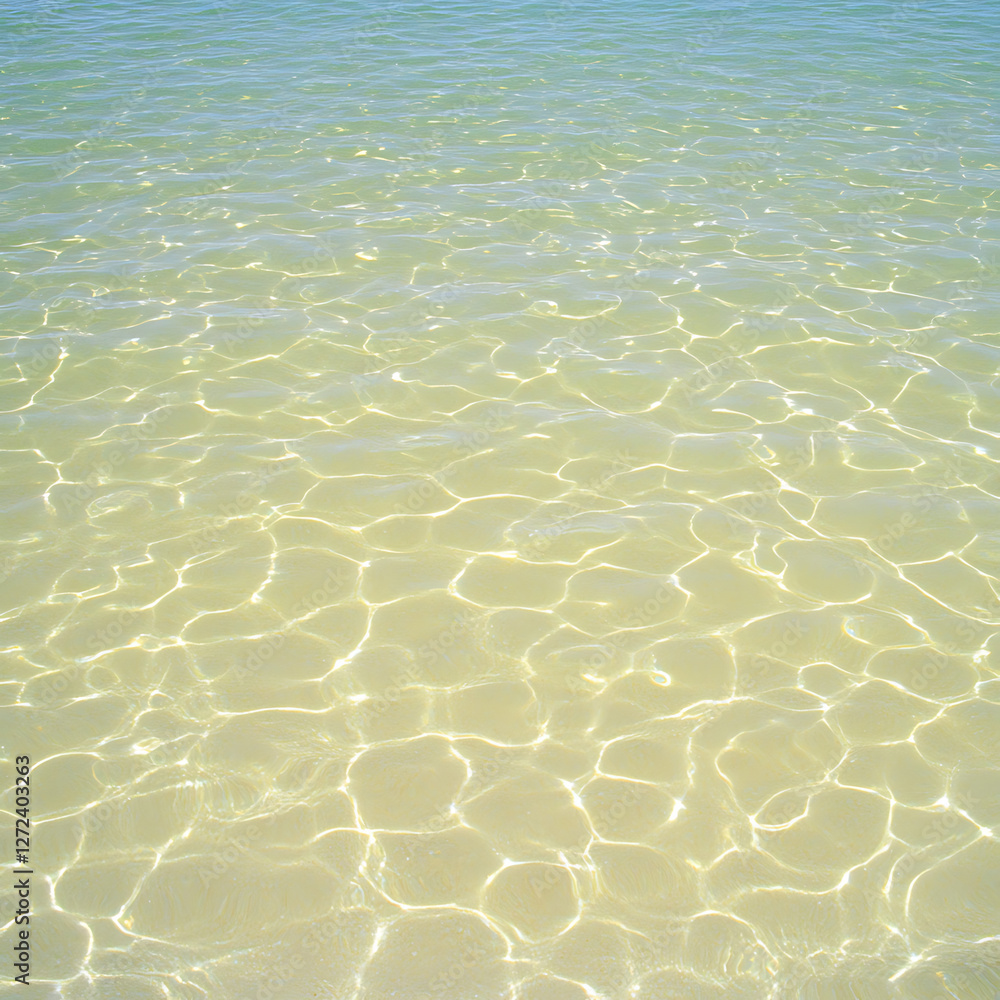 Aufkleber beautiful ocean water reflection shimmers under bright sunlight creating abstract patterns and textu