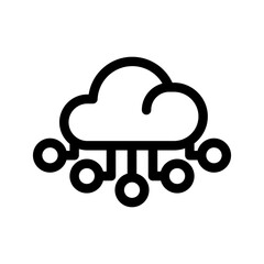 Cloud Network Icon Vector Symbol Design Illustration