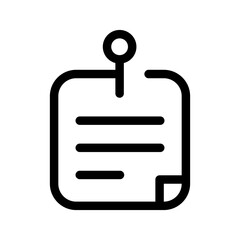 Note Icon Vector Symbol Design Illustration