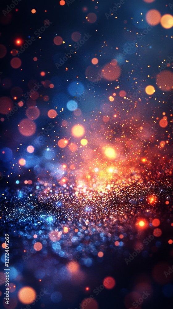 Poster sparkling lights dance in a mesmerizing display creating a magical and enchanting atmosphere of wond