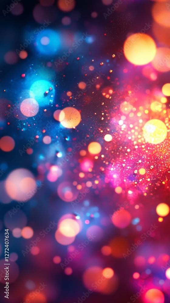 Aufkleber a captivating array of colorful bokeh lights create a mesmerizing and vibrant visual experience