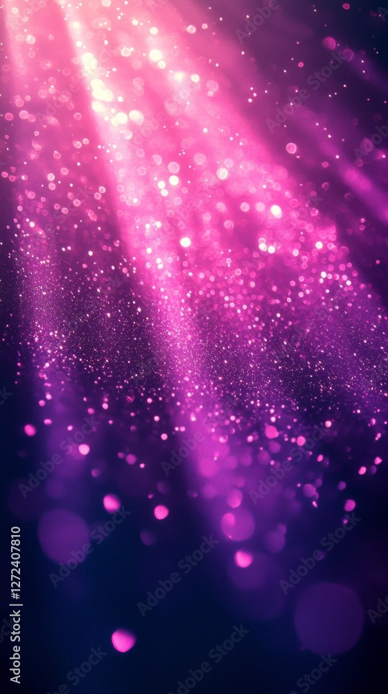 Poster ethereal streams of radiant magenta light illuminate the scene creating a mesmerizing visual experie