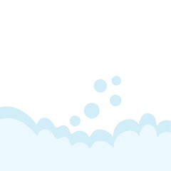 Bath foam with shampoo bubbles
