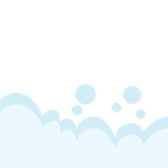 Bath foam with shampoo bubbles
