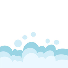 Bath foam with shampoo bubbles
