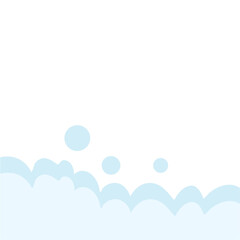 Bath foam with shampoo bubbles
