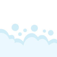 Bath foam with shampoo bubbles
