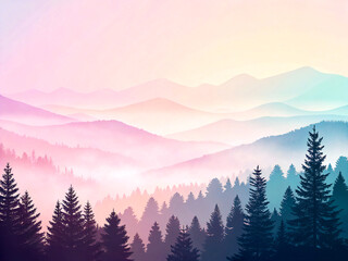 sunrise in mountains