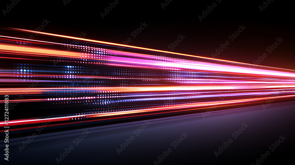 Poster digital data stream abstract technological innovation artistic presentation concept.
