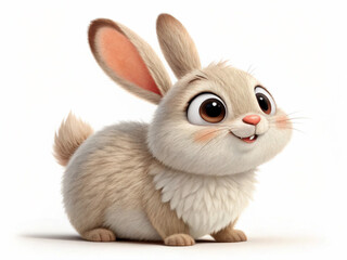 Obraz premium rabbit cute cartoon character 3d isolated 