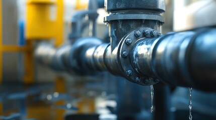 Leaking pipe, plant, drip, repair