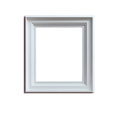 White Square Picture Frame on Red Textured Wall Background plus Interior Decoration with Modern