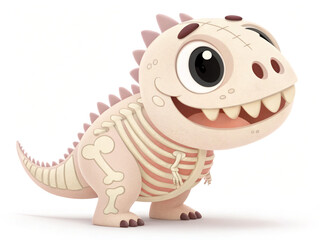 Fototapeta premium Dinosaur cartoon character 3d isolated 