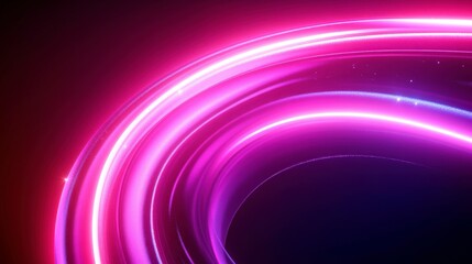 Neon light streaks moving quickly in a dark background. Use for web design & promotions