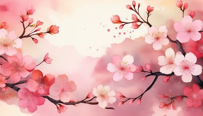 ひな祭りの水彩背景 | 和風アート | 高画質