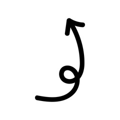 Hand drawn swirly arrow