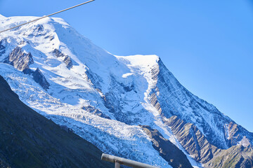 view of the alps from aiguille du midi, chamonix, france
