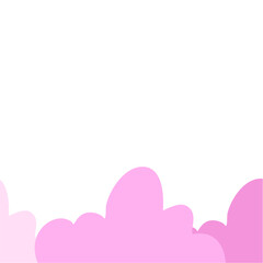 Pink cloud vector background
