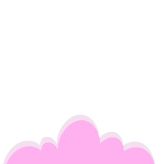 Pink cloud vector background
