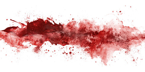 PNG Photo of realistic bloood stain splash red watercolor.