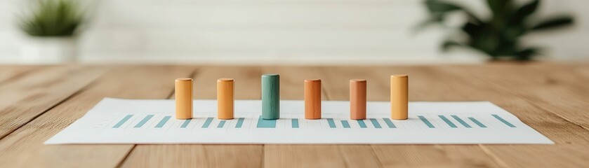 Table with paper and pencils for behavioral statistics research and study space 