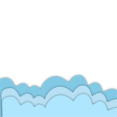 Blue sky and clouds vector background

