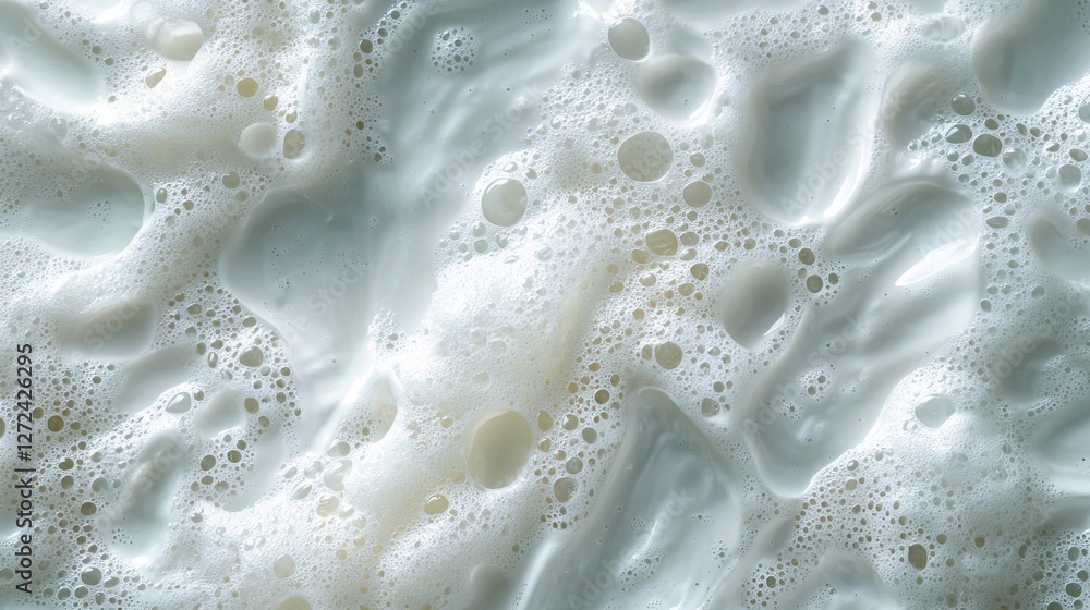 Poster delicate formations of soap foam display a mesmerizing interplay of bubbles and swirls. the soft lig