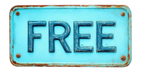 PNG Blue sign written the word free letterbox signboard mailbox.