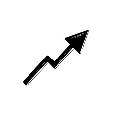 Upward Trend Arrow - Stylized Vector Graphic