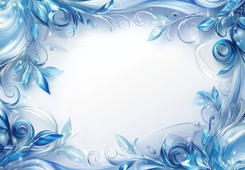 Blue Abstract Border and Frame for Certificate of Appreciation