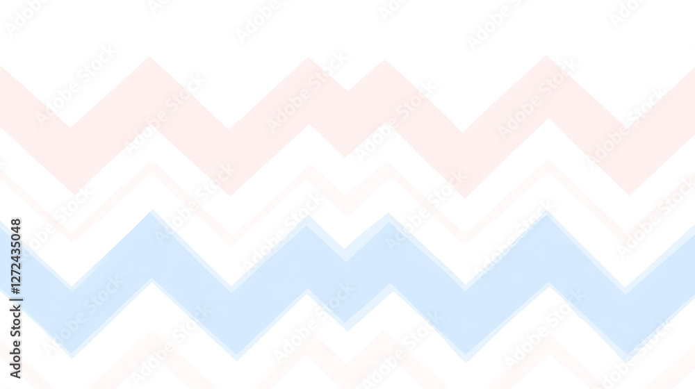 Aufkleber pastel zigzag pattern pale pink and blue geometric design with soft gradient background texture.
