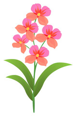 Obraz premium PNG Vibrant pink flower illustration