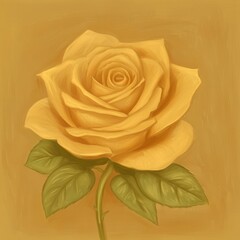 Fototapeta premium Yellow rose, flower, art, gift, bloom, greeting card, birthday, romantic, elegant, wedding