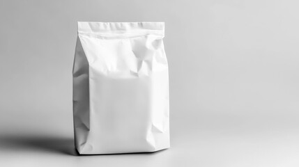 White Product Packaging Bag Mockup in Bright Studio with Empty Template