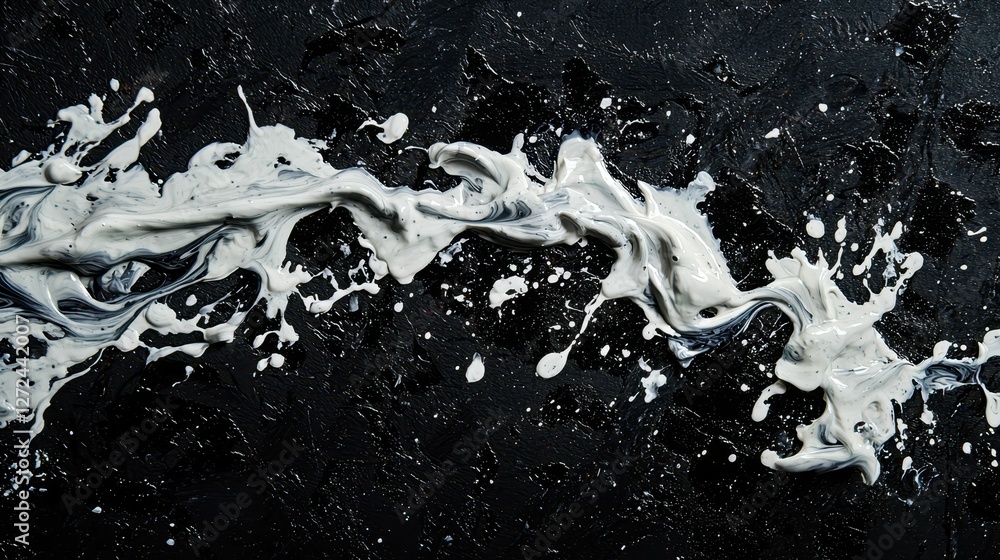 Aufkleber captivating macro of ink splashes spreading on dark background