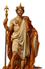 Obraz premium PNG Regal king with ornate attire