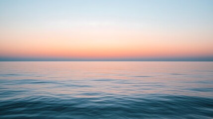 Obraz premium Serene Sunset Over Calm Ocean Waters