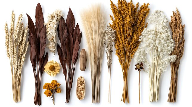 Assorted Dried Plants and Flowers for Home Decor and Crafts