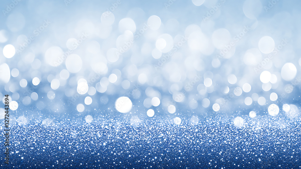 Poster shimmering depths of celestial sparkle dust gradient background design element magical winter.