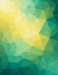 Fototapeta premium Abstract Geometric Background with Emerald Green and Sunny Yellow