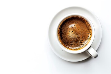 Obraz premium Cup of coffee on white background