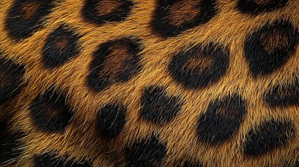 Leopard fur texture close-up, natural pattern, wildlife background, textile design