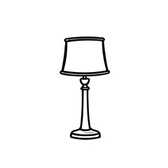 Obraz premium Elegant Table Lamp Silhouette Illustration